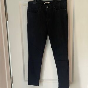 Levi’s Women's Black Jeans size 30 crop. 
711 skinny.  25” inseam